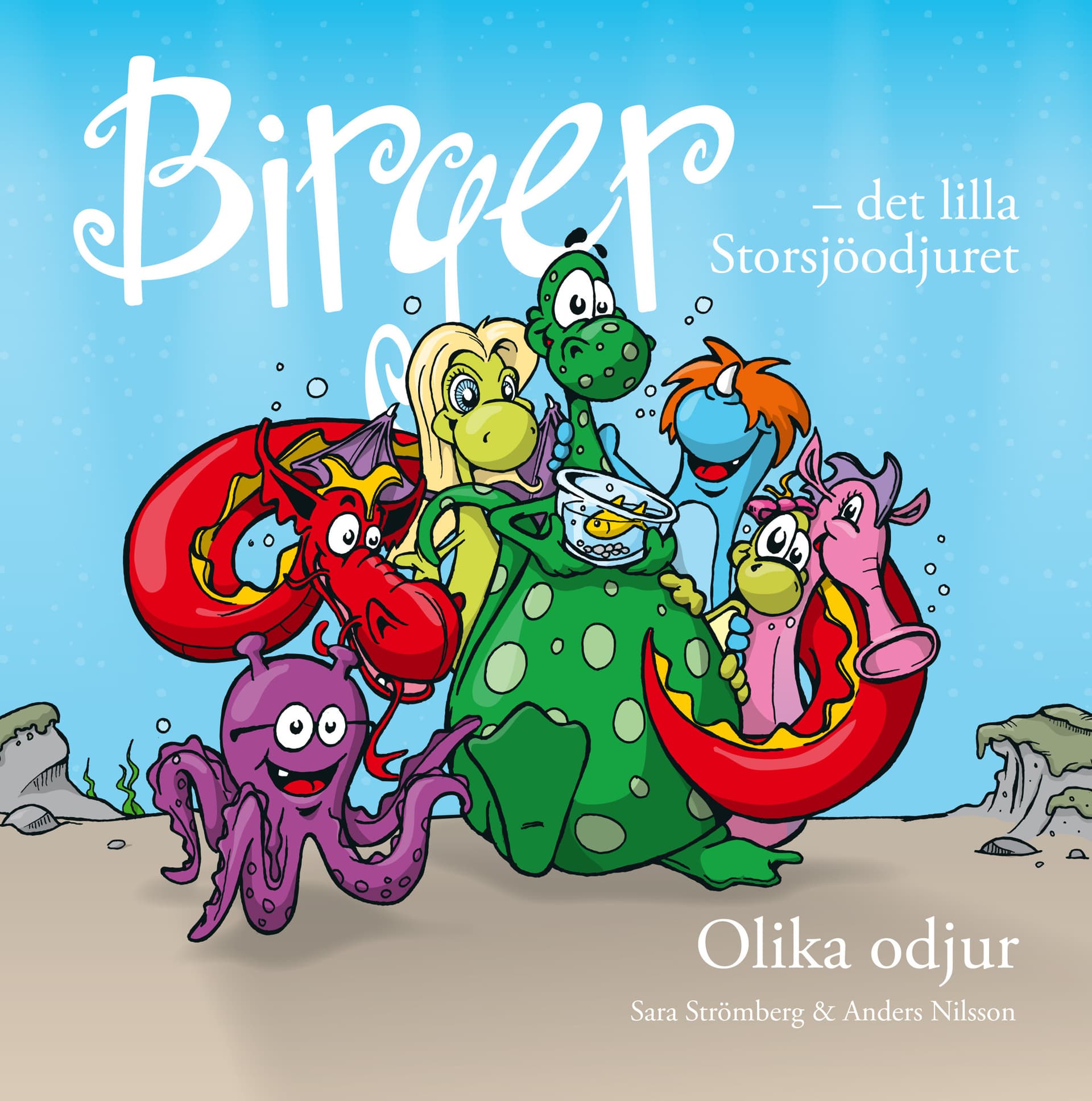 Birger - det lilla Storsjöodjuret. Olika odjur