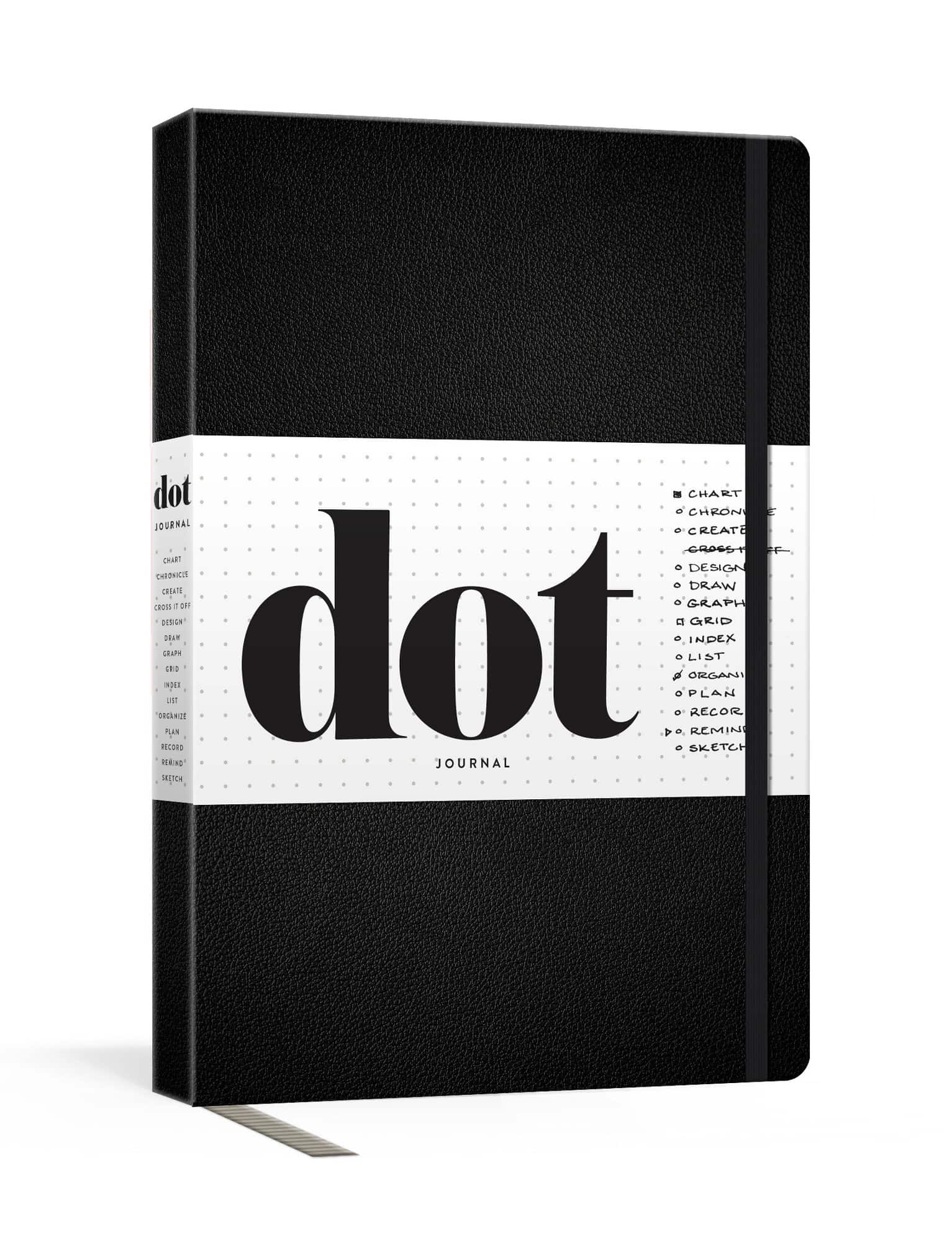 Dot Journal (Black): A dotted, blank journal for list-making, journaling, goal-setting: 256 pages with elastic closure and ribbon marker av Potter Gift