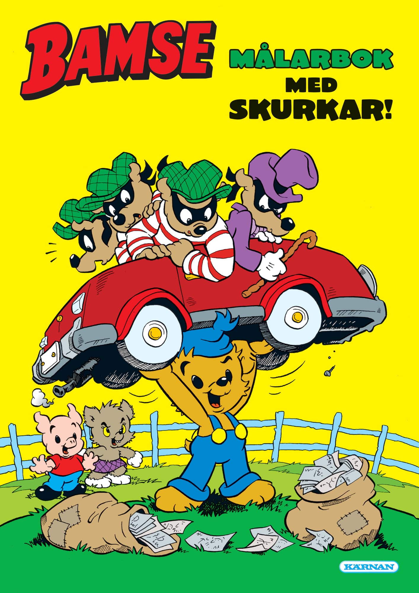 Bamse Målarbok med skurkar av Rune Andréasson