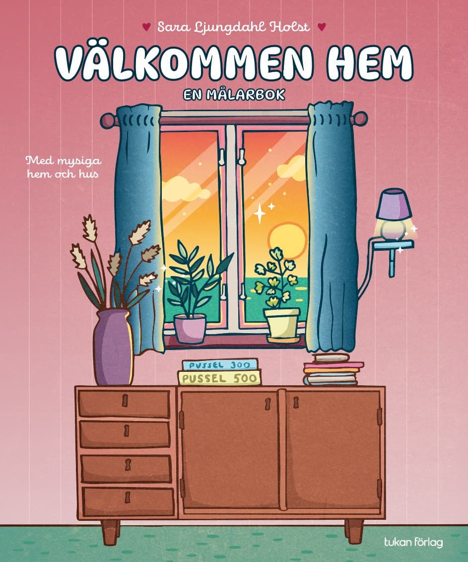 Välkommen hem : En målarbok med mysiga hem och hus